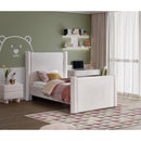 Meridian Elias Cream Velvet Twin Bed IMAGE 2