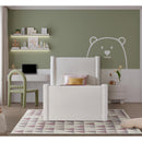 Meridian Elias Cream Velvet Twin Bed IMAGE 4