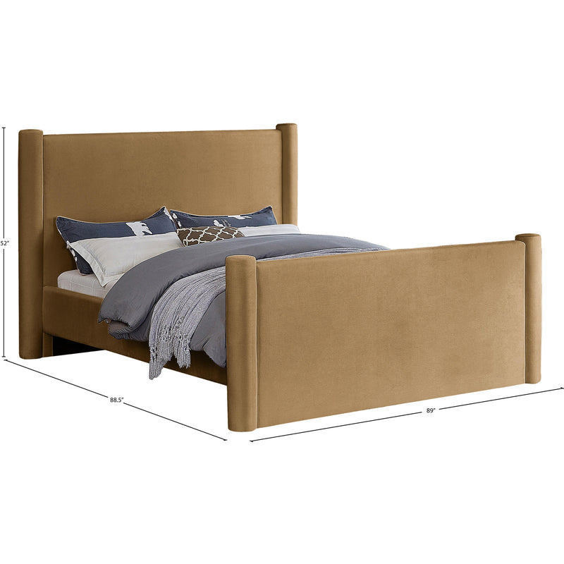 Meridian Elias Saddle Velvet King Bed IMAGE 9