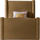 Meridian Elias Saddle Velvet Twin Bed IMAGE 3