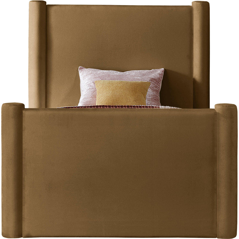 Meridian Elias Saddle Velvet Twin Bed IMAGE 3