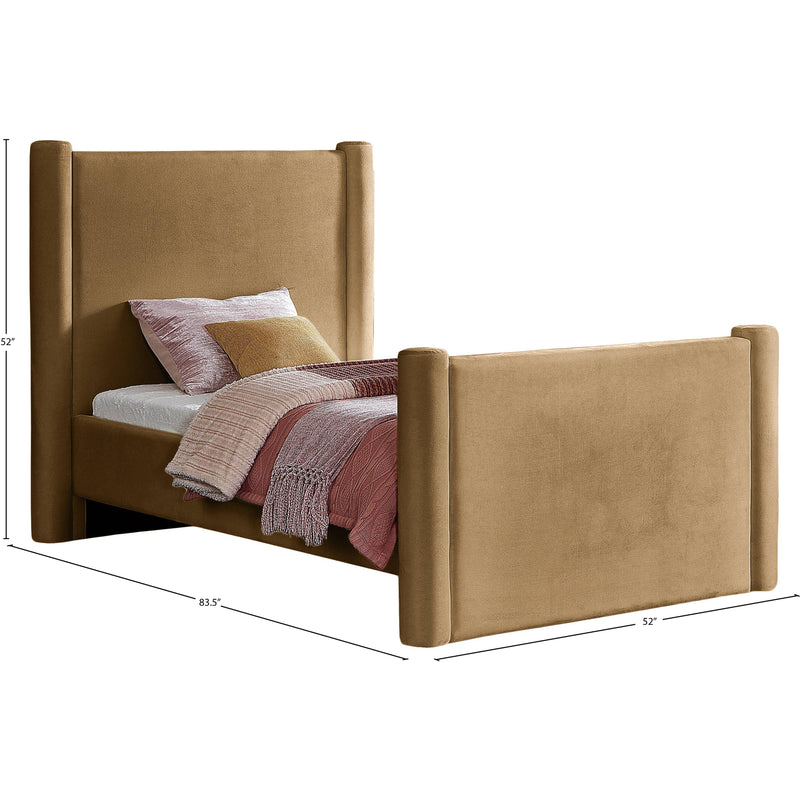Meridian Elias Saddle Velvet Twin Bed IMAGE 9
