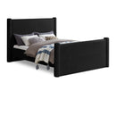Meridian Elias Black Boucle Fabric Full Bed IMAGE 1