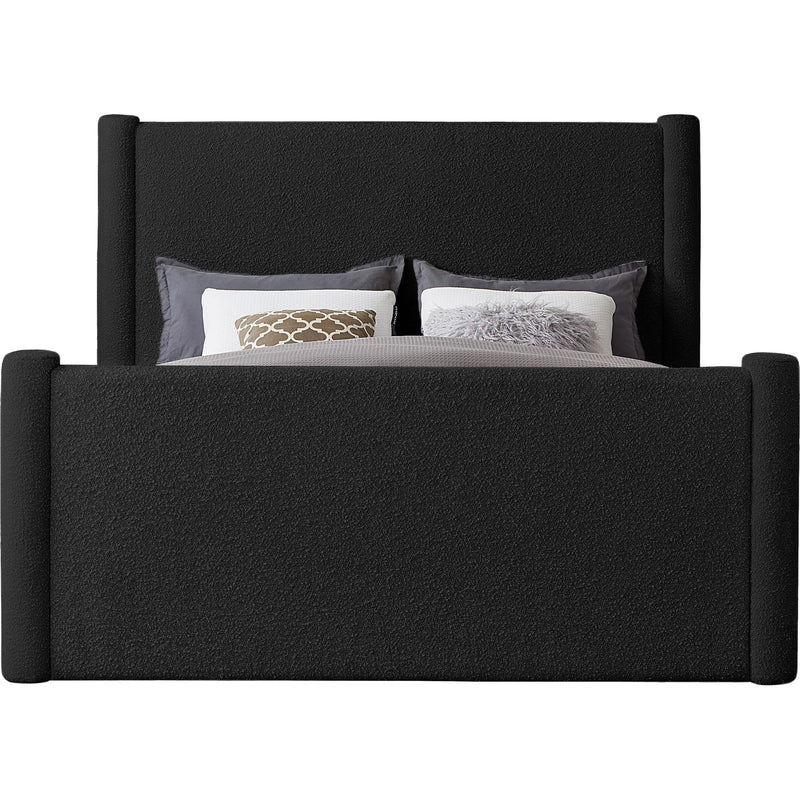 Meridian Elias Black Boucle Fabric King Bed IMAGE 3
