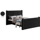 Meridian Elias Black Boucle Fabric King Bed IMAGE 8
