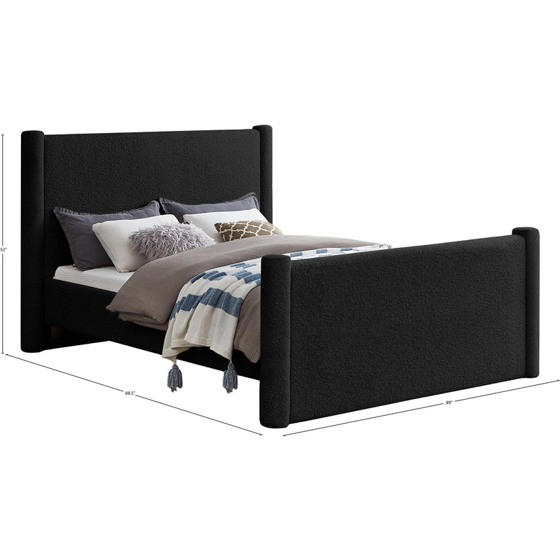 Meridian Elias Black Boucle Fabric King Bed IMAGE 9