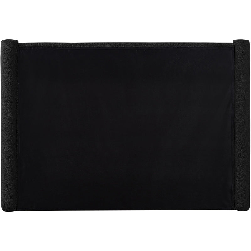 Meridian Elias Black Boucle Fabric Queen Bed IMAGE 6