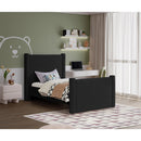 Meridian Elias Black Boucle Fabric Twin Bed IMAGE 2