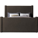 Meridian Elias Brown Boucle Fabric Full Bed IMAGE 3