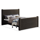 Meridian Elias Brown Boucle Fabric King Bed IMAGE 9