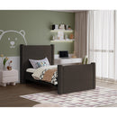 Meridian Elias Brown Boucle Fabric Twin Bed IMAGE 2