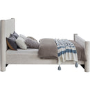 Meridian Elias Cream Boucle Fabric Queen Bed IMAGE 5