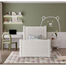 Meridian Elias Cream Boucle Fabric Twin Bed IMAGE 4