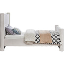 Meridian Elias Cream Boucle Fabric Twin Bed IMAGE 5