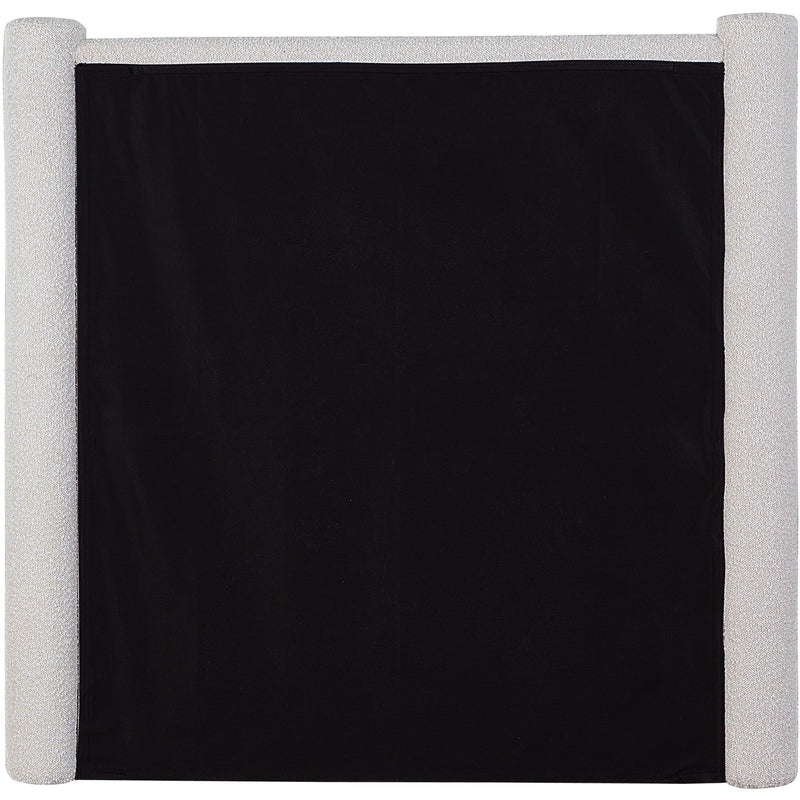 Meridian Elias Cream Boucle Fabric Twin Bed IMAGE 6