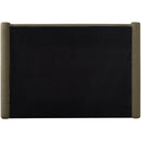 Meridian Elias Olive Green Boucle Fabric Queen Bed IMAGE 6