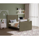 Meridian Elias Olive Green Boucle Fabric Twin Bed IMAGE 2