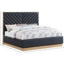 Meridian Casa Black Vegan Leather King Bed (3 Boxes) IMAGE 10