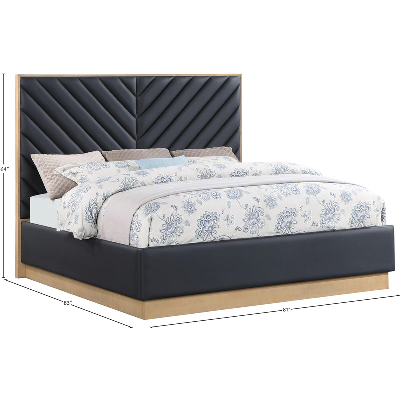 Meridian Casa Black Vegan Leather King Bed (3 Boxes) IMAGE 10