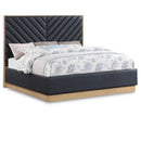 Meridian Casa Black Vegan Leather King Bed (3 Boxes) IMAGE 1