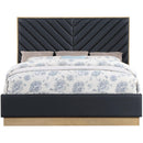 Meridian Casa Black Vegan Leather Queen Bed (3 Boxes) IMAGE 3