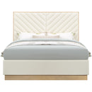 Meridian Casa Cream Vegan Leather King Bed (3 Boxes) IMAGE 3