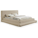 Meridian Dane Beige Teddy Fabric King Bed (3 Boxes) IMAGE 8