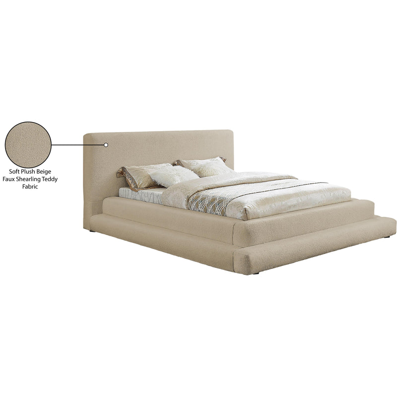 Meridian Dane Beige Teddy Fabric King Bed (3 Boxes) IMAGE 9