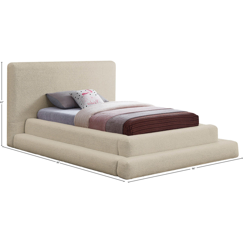Meridian Dane Beige Teddy Fabric Twin Bed (3 Boxes) IMAGE 8