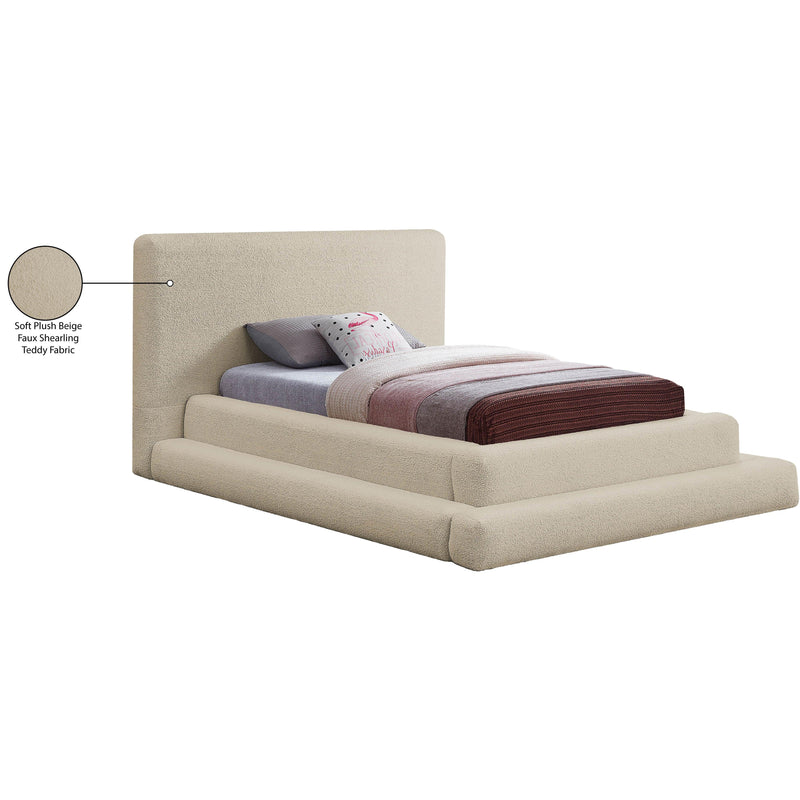 Meridian Dane Beige Teddy Fabric Twin Bed (3 Boxes) IMAGE 9