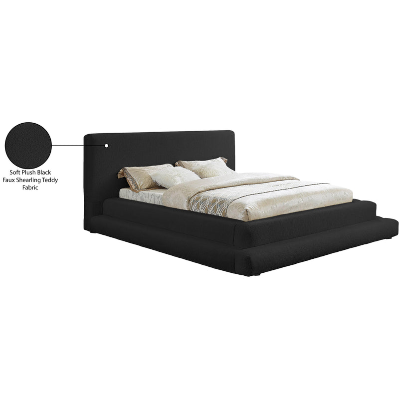 Meridian Dane Black Teddy Fabric Queen Bed (3 Boxes) IMAGE 9