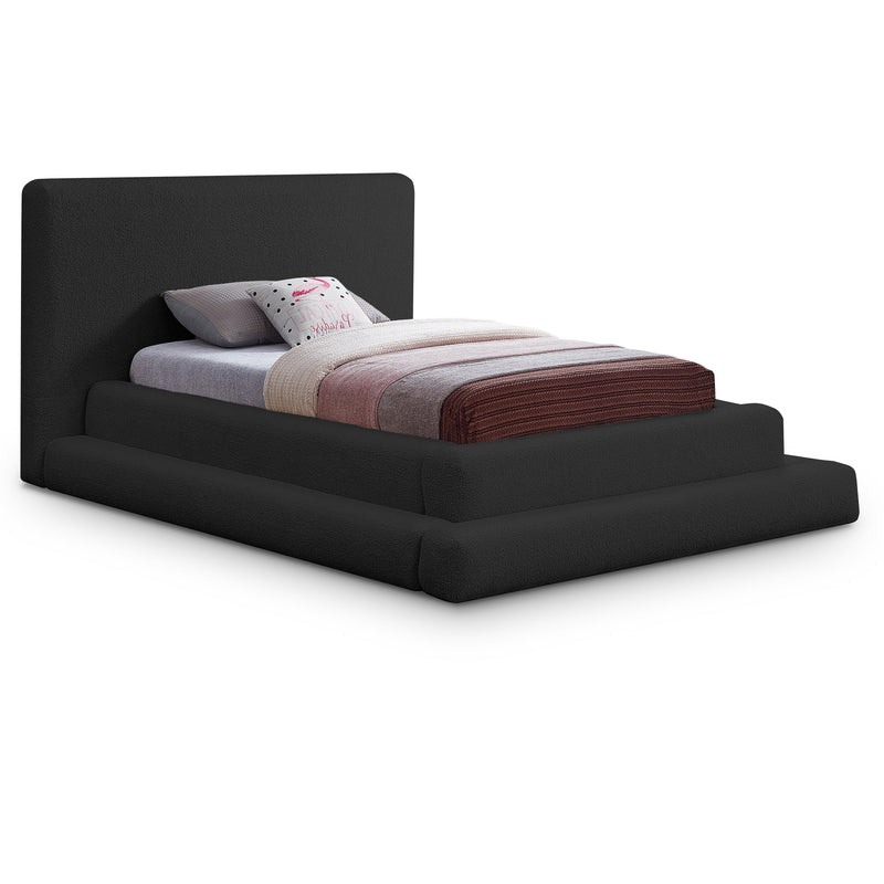 Meridian Dane Black Teddy Fabric Twin Bed (3 Boxes) IMAGE 1