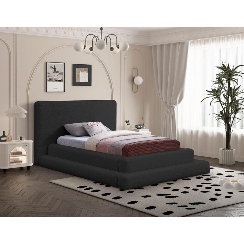 Meridian Dane Black Teddy Fabric Twin Bed (3 Boxes) IMAGE 2