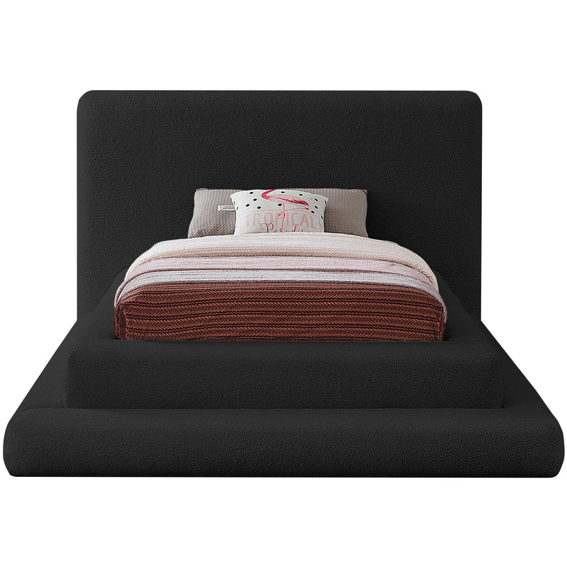 Meridian Dane Black Teddy Fabric Twin Bed (3 Boxes) IMAGE 3
