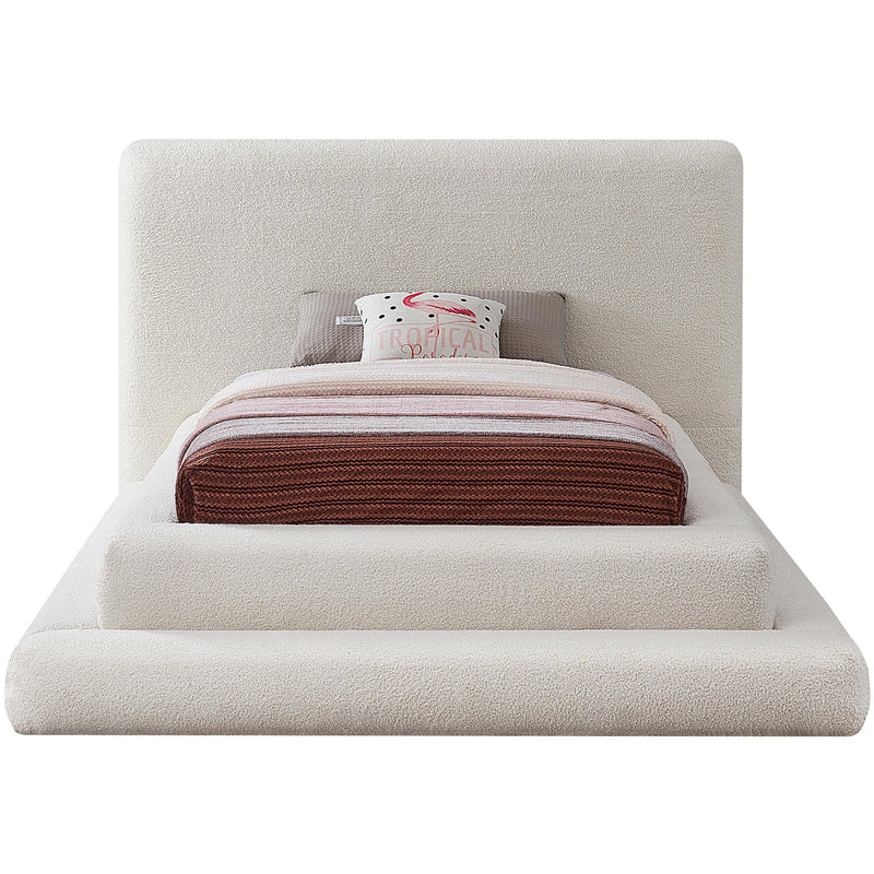 Meridian Dane Cream Teddy Fabric Twin Bed (3 Boxes) IMAGE 3