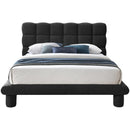 Meridian Deco Black Boucle Fabric Full Bed (3 Boxes) IMAGE 3