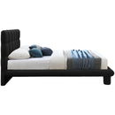 Meridian Deco Black Boucle Fabric Full Bed (3 Boxes) IMAGE 4