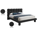 Meridian Deco Black Boucle Fabric King Bed (3 Boxes) IMAGE 7