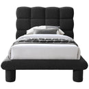 Meridian Deco Black Boucle Fabric Twin Bed (3 Boxes) IMAGE 3