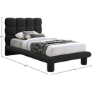 Meridian Deco Black Boucle Fabric Twin Bed (3 Boxes) IMAGE 6