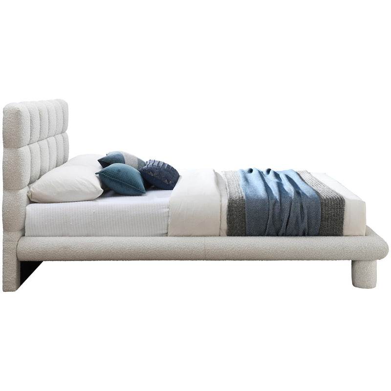 Meridian Deco Cream Boucle Fabric Full Bed (3 Boxes) IMAGE 4
