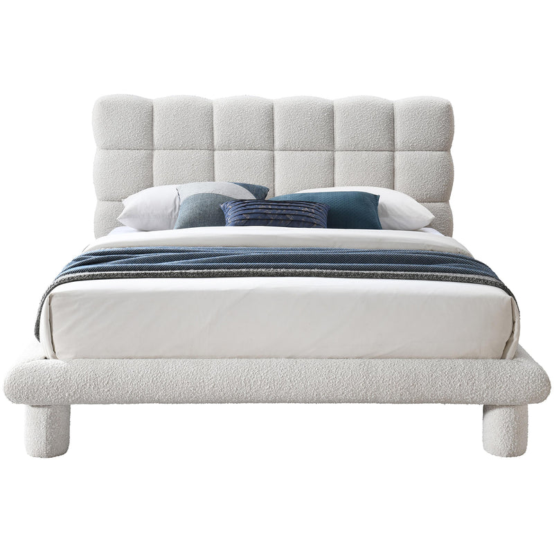 Meridian Deco Cream Boucle Fabric King Bed (3 Boxes) IMAGE 3