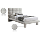 Meridian Deco Cream Boucle Fabric Twin Bed (3 Boxes) IMAGE 7