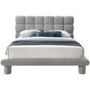 Meridian Deco Grey Boucle Fabric Full Bed (3 Boxes) IMAGE 3
