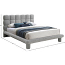 Meridian Deco Grey Boucle Fabric King Bed (3 Boxes) IMAGE 6