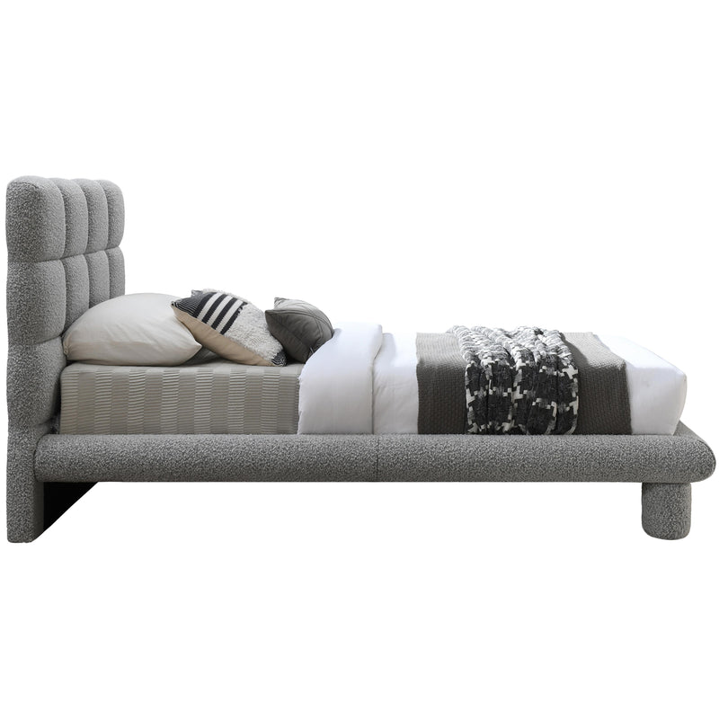 Meridian Deco Grey Boucle Fabric Twin Bed (3 Boxes) IMAGE 4