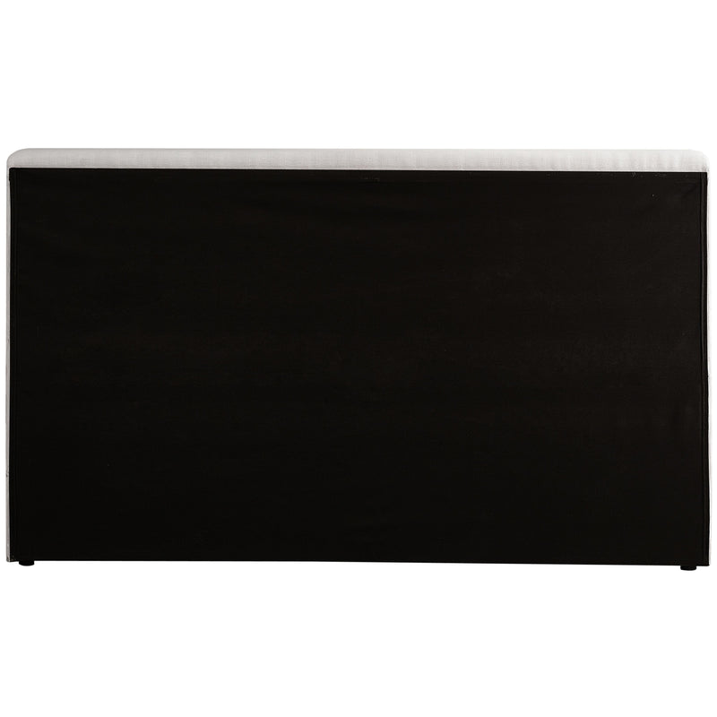 Meridian Devin Cream Linen Textured Fabric King Bed IMAGE 6