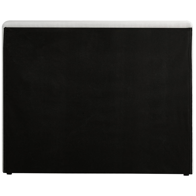 Meridian Devin Cream Linen Textured Fabric Twin Bed IMAGE 6