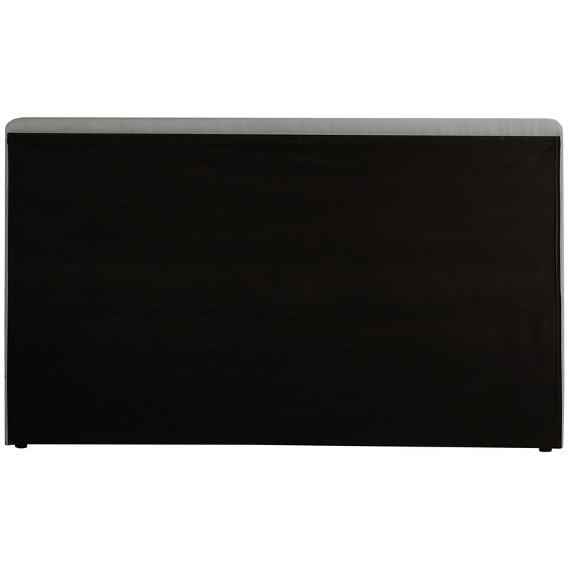 Meridian Devin Grey Linen Textured Fabric Full Bed IMAGE 6