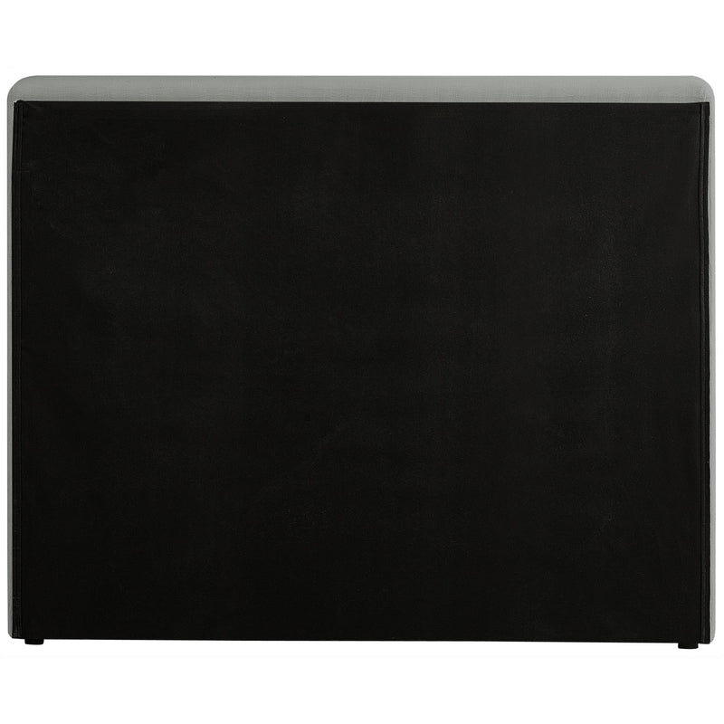 Meridian Devin Grey Linen Textured Fabric Twin Bed IMAGE 6